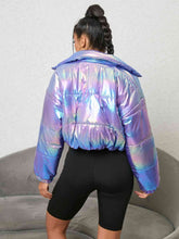 Load image into Gallery viewer, Apparel:  Gradient Zip-Up Collared Puffer Jacket
