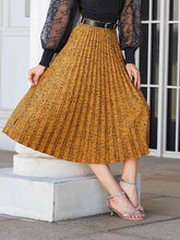 Load image into Gallery viewer, Apparel:  Leopard Print Pleated Midi Skirt
