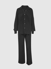Load image into Gallery viewer, Apparel:  Texture Button Up Long Sleeve Shirt and Pants Set
