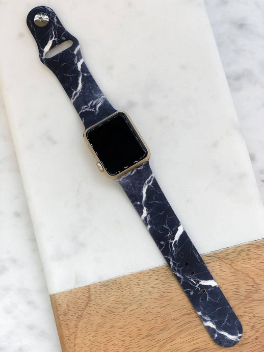 Band: Black Marble Silicone Smart Watch Band: M/L - V I R C I É
