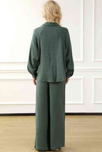 Load image into Gallery viewer, Apparel: Collared Neck Top and Drawstring Pants Set - V I R C I É
