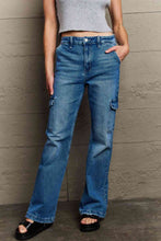 Load image into Gallery viewer, Apparel: Holly High Waisted Cargo Flare Jeans
